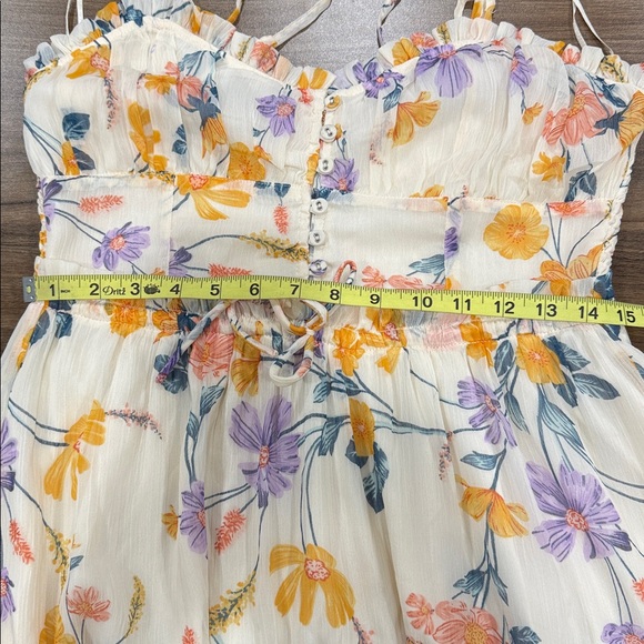 Patrons of Peace Floral Maxi Dress Corset Spaghetti Straps Size M Cottagecore - Picture 6 of 8